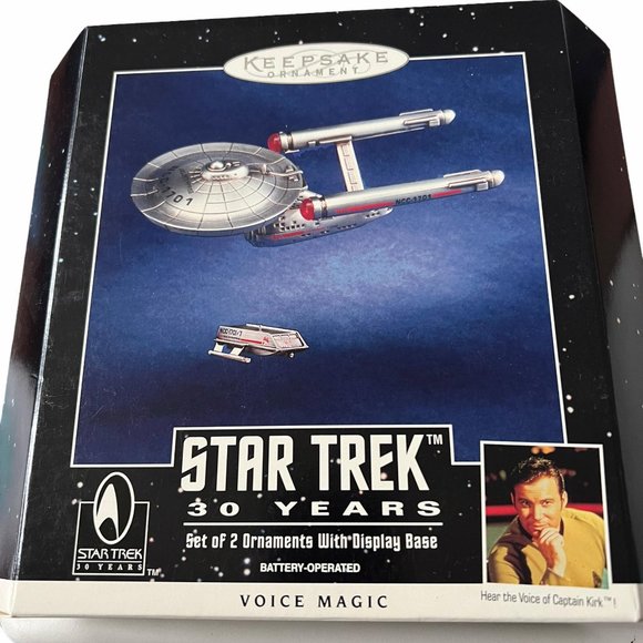 1996 Hallmark Keepsake Ornament Star Trek 30 years Voice...